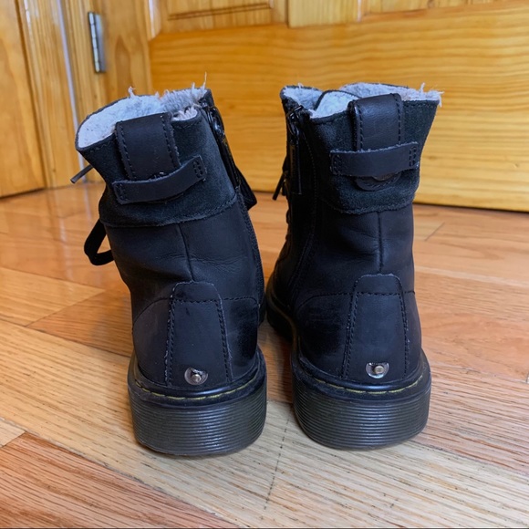 DR. MARTENS Junior Fur Lined Aimilita Leather Boot - Picture 5 of 11